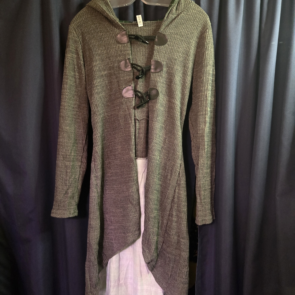 Elegant Olive Hooded Women's Cardigan